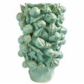 Vase Shell, green, stoneware, H39x23.3x23.3cm