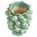 Vase Shell, green, stoneware, H39x23.3x23.3cm