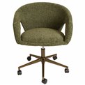 Office chair Zivilino, green/bronze, H70-79.5x62.5x59.5cm, seat height 44-54cm