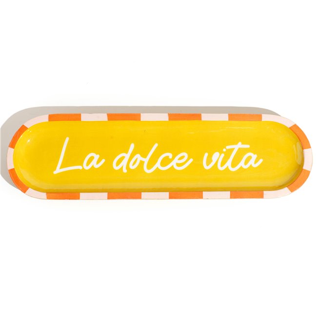 Serving platter La Dolce Vitai, mango wood, 42x12cm H2.5cm