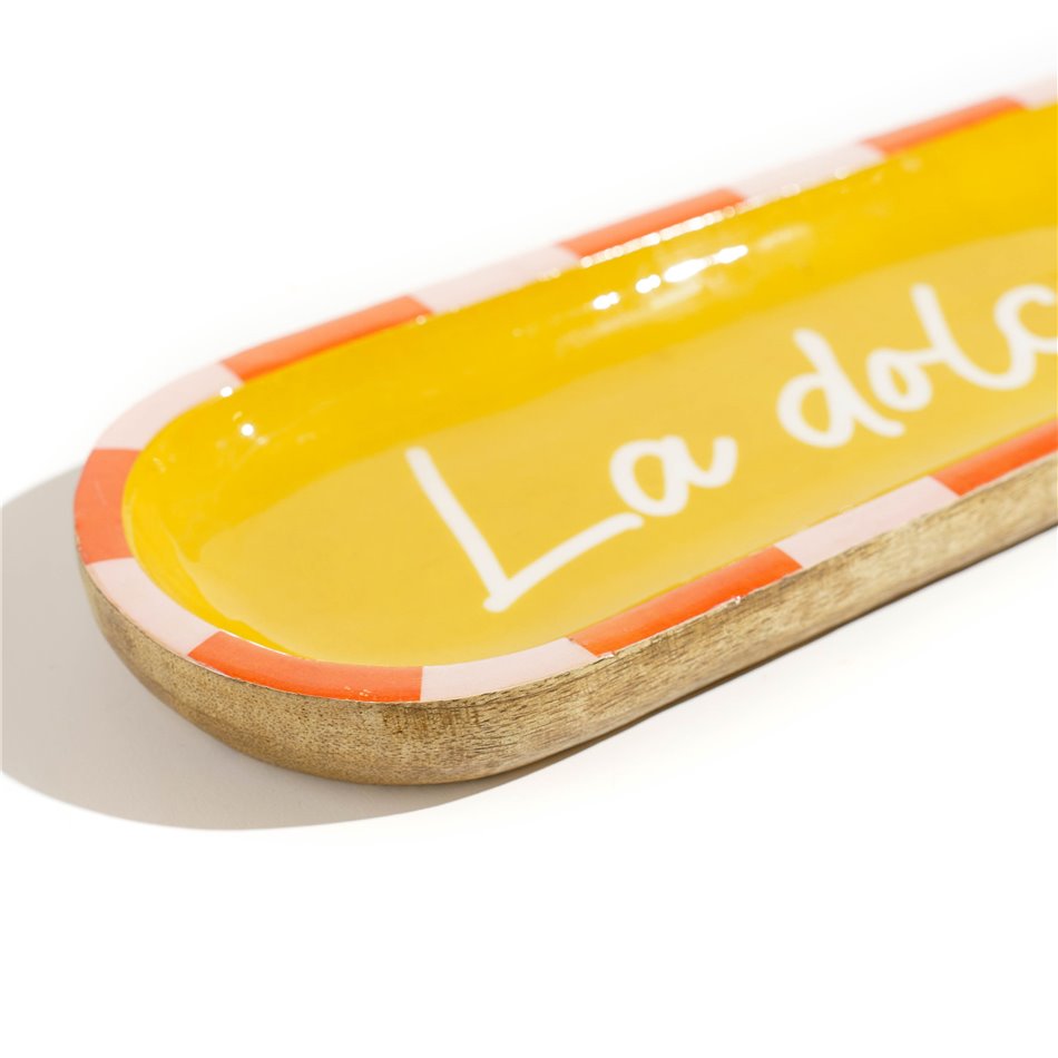 Serving platter La Dolce Vitai, mango wood, 42x12cm H2.5cm