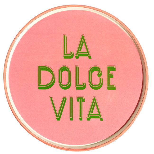 Plate La Dolce Vita pink, stoneware, D25.5cm H1.5cm