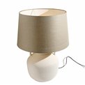 Table lamp Navelli, taupe/cream, H45cm, D30cm, E27 60W(MAX)
