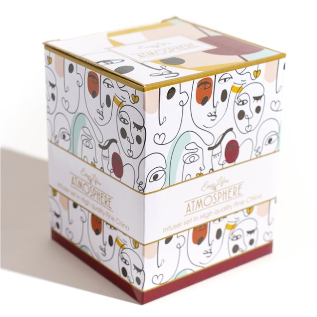 Кружка с крышкой и ситечком Modernism, 350ml, H11.5x18.9x12cm