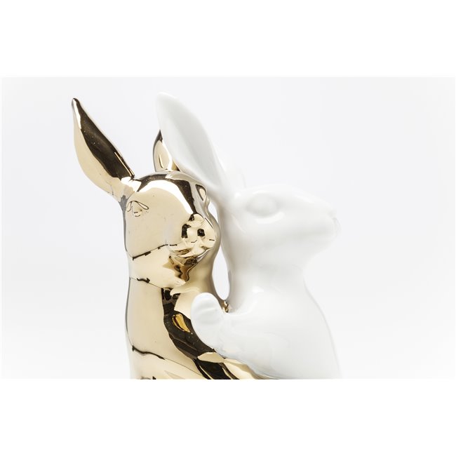 Decorative figurine Hugging Rabbits, 24.5x15x11.5cm