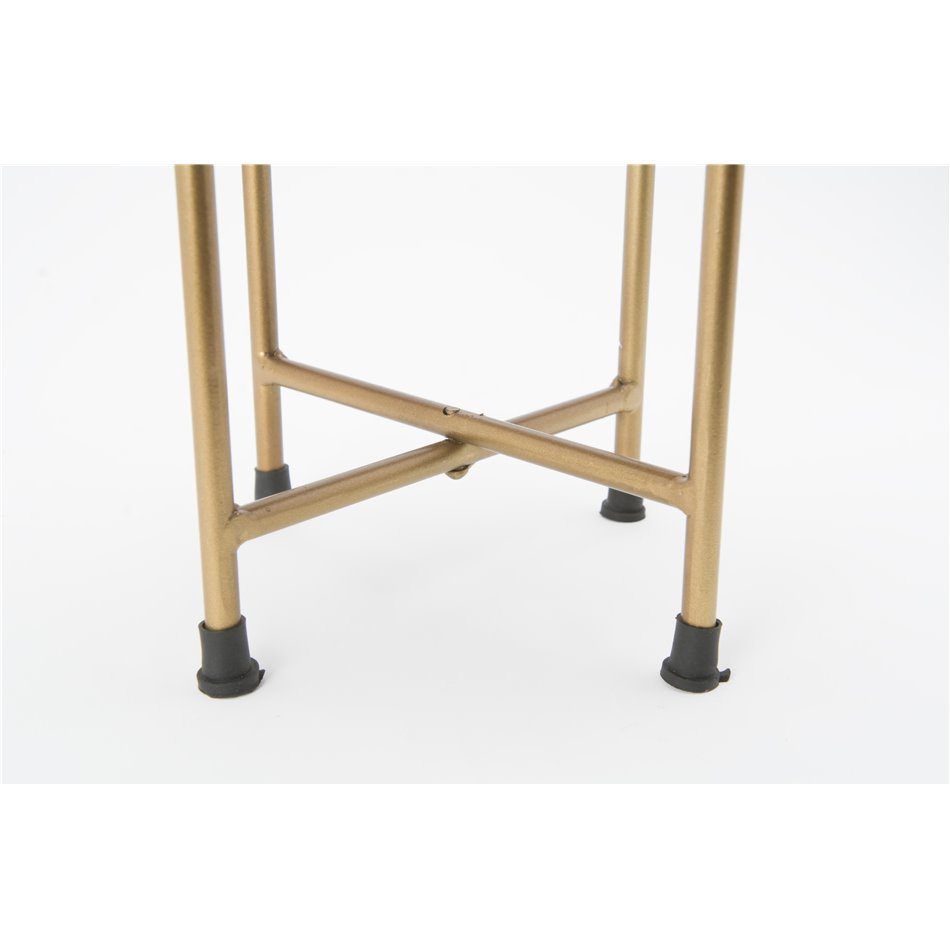 Цветочный горшок на подставке Lille, латунь античный тон, эмаль, H37cm, D16cm