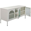 Lowboard Naxos, white, metal/glass, H60x120x40cm