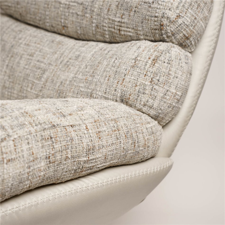 Armchair Vincento with footstool, H100x92x79cm, seat height 47cm