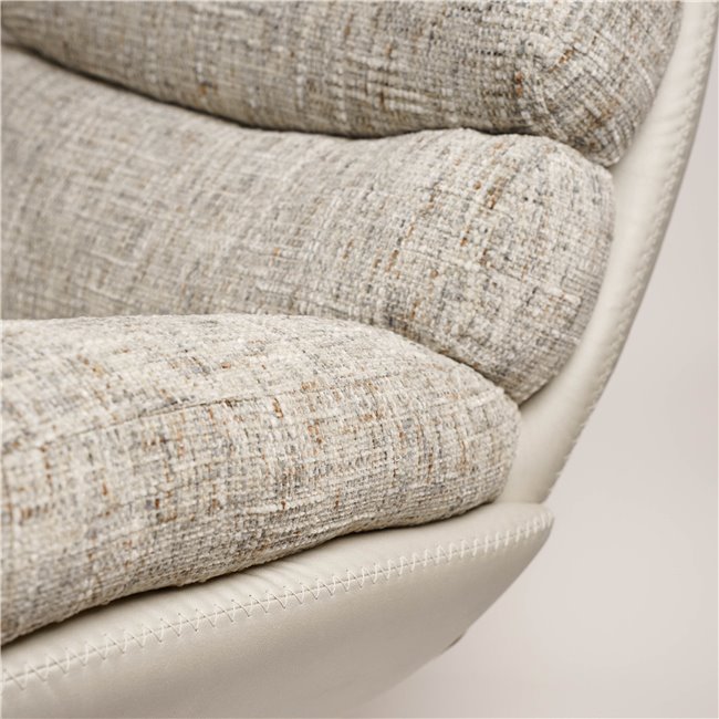 Armchair Vincento with footstool, H100x92x79cm, seat height 47cm