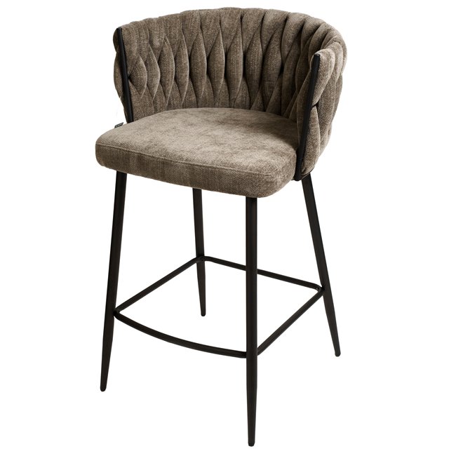 Bar stool Vingen 12, dark brown, H90x51.5x54.5cm, seat height 67cm