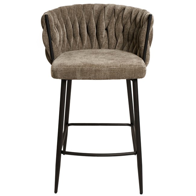 Bar stool Vingen 12, dark brown, H90x51.5x54.5cm, seat height 67cm