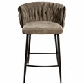 Bar stool Vingen 12, dark brown, H90x51.5x54.5cm, seat height 67cm