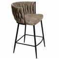 Bar stool Vingen 12, dark brown, H90x51.5x54.5cm, seat height 67cm