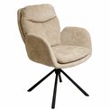 Dining chair Vilando 3, light taupe, rotatable 360 degrees, H90.5x68x60cm, seat height 48cm