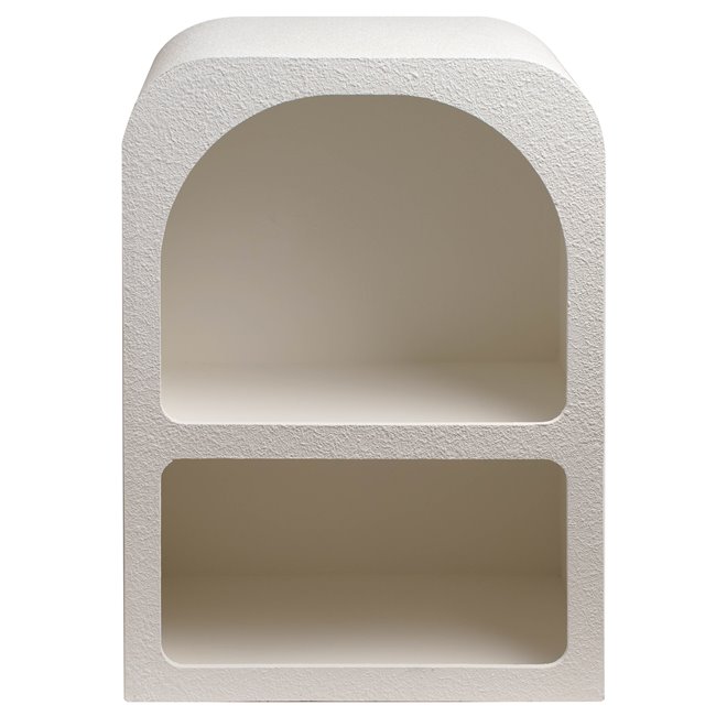 Bedside table Soleya, white, MDF, H55x40x30xcm