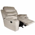 Recliner/ rocking chair Oforsen, taupe, manually adjustable, H100cm 100x150x112cm, seat high 52 cm