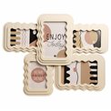 Wall photo frame KELLY for 5 photos, cream, MDF, H40x51x3cm