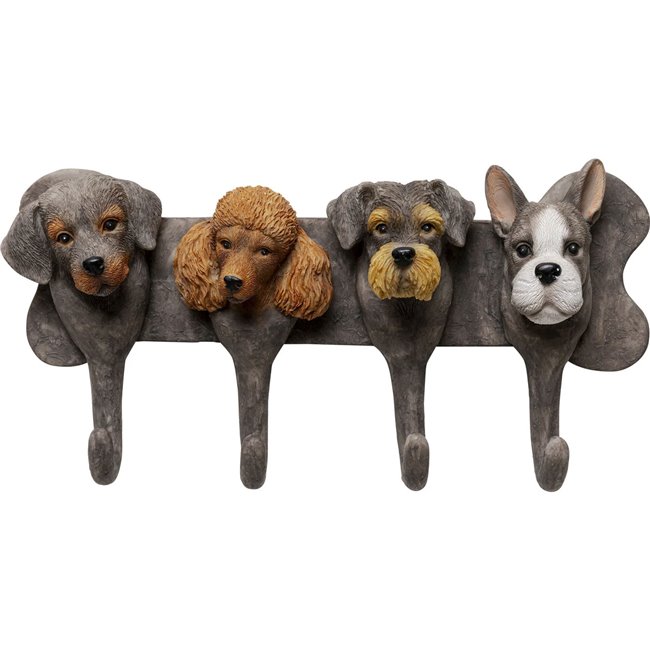 Coat rack Dog Family, H16x31x7.5cm