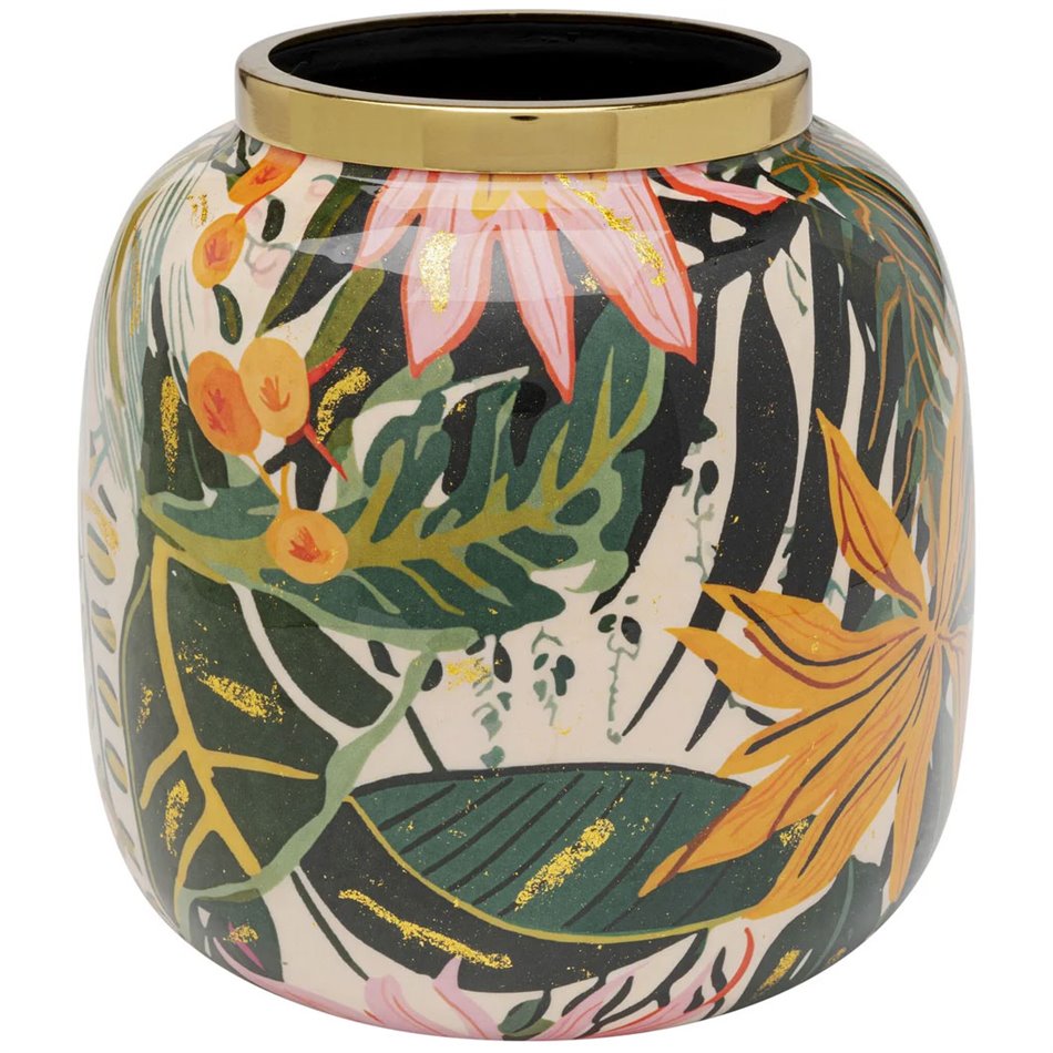 Vase Jungle, metal, H17cm, D17cm