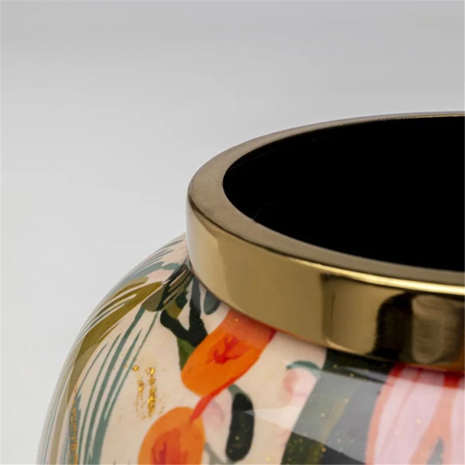 Vase Jungle, metal, H17cm, D17cm