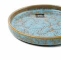 Plate Scratch Blue, brown/blue, porcelain, D13.7cm H2cm
