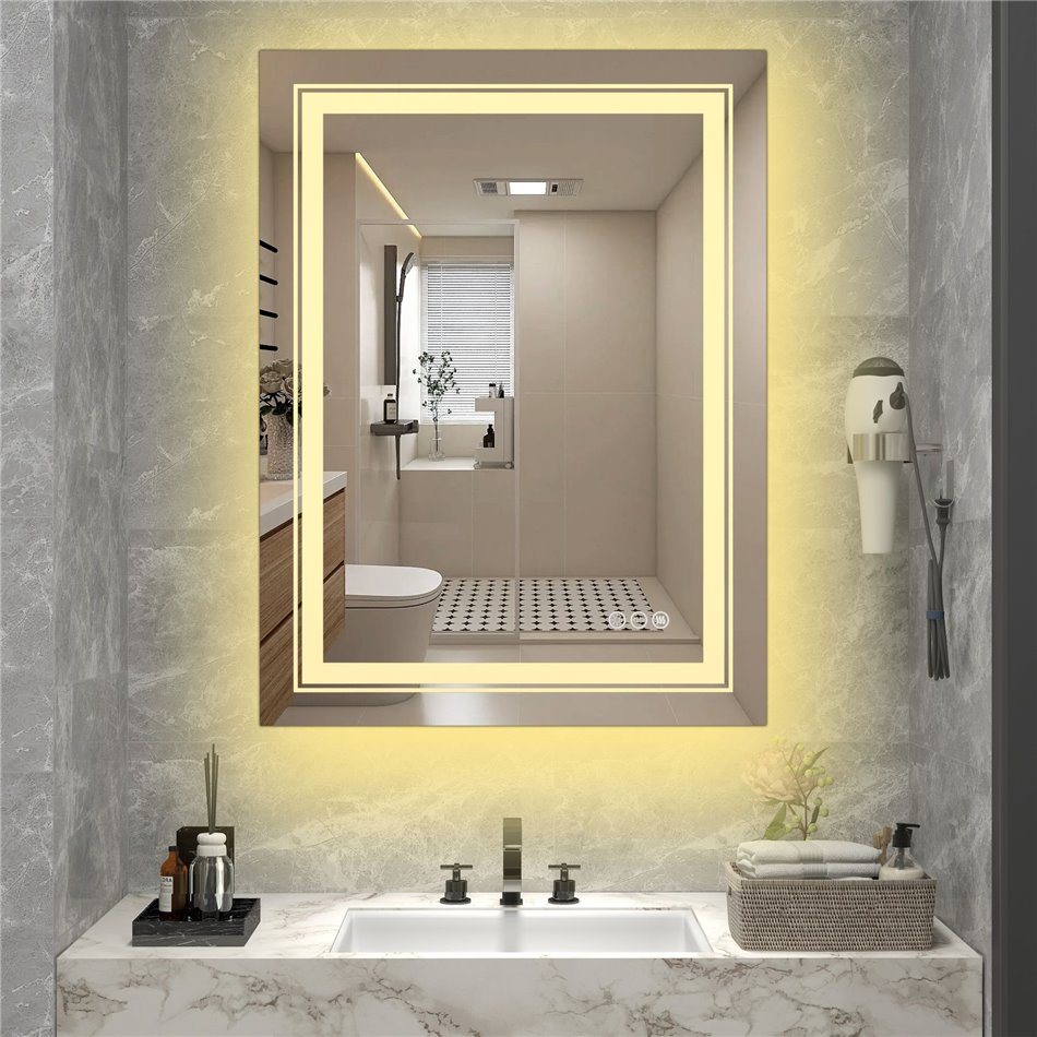 Wall mirror Hero,, aluminium/glass, H80x60x3.7cm 