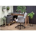 Desk Hergio, anthracite/wotan oak pattern, chipboard, H78x60-90x134-210cm 
