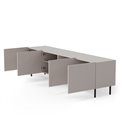 TV table Haxos, cashmere/black color, chipboard/MDF/steel, 200x40cm, H54cm 