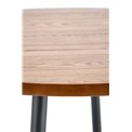Dining table Harry, walnut/black color, steel/melamine/MDF, D105cm, H75cm 