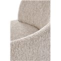 Armchair Hamen K581, swivelling, beige, steel/polyester, H82x63x62cm, seat height 48cm