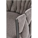 Bar chair Havigen H125, grey/black, steel/polyester, H90-105cm 54x53cm 