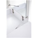 Dressing table Hegan, white, chipboard/glass, 120x50cm, H76cm 