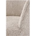 Armchair Hamen K581, swivelling, beige, steel/polyester, H82x63x62cm, seat height 48cm