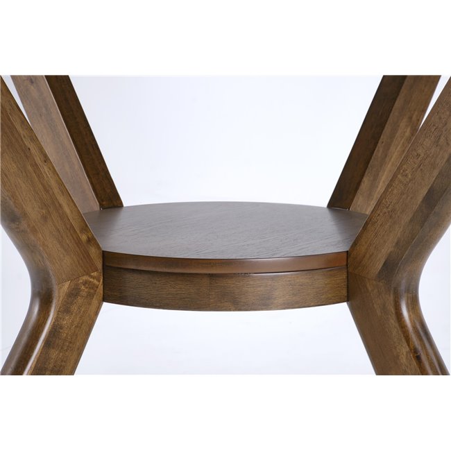 Dining table Hupero, walnut color, MDF, D120cm, H76cm 