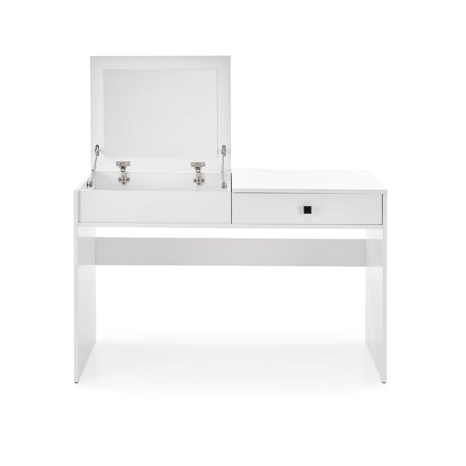 Dressing table Hegan, white, chipboard/glass, 120x50cm, H76cm 