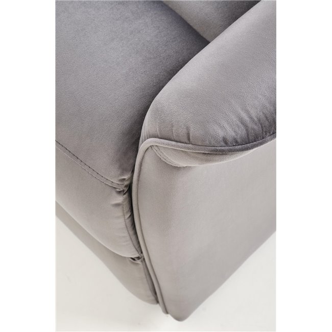 Electric recliner with massage function Hemiro, grey, H108-90x80x90-160cm, seat height 51-52cm