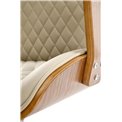 Office chair Himber, walnut/beige color, eco leather, H114-122x72x68cm, seat height 46-54cm