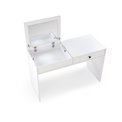 Dressing table Hegan, white, chipboard/glass, 120x50cm, H76cm 