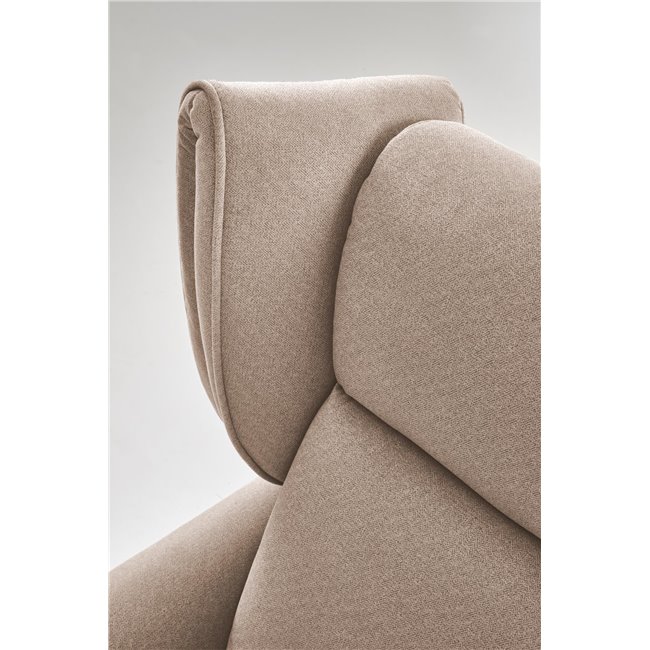 Electric recliner Helato, beige, polyester/metal/wood, H109-95x83x91-161cm, seat height 48-53cm