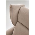 Electric recliner Helato, beige, polyester/metal/wood, H109-95x83x91-161cm, seat height 48-53cm