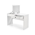 Dressing table Hegan, white, chipboard/glass, 120x50cm, H76cm 