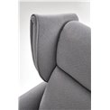 Electric recliner Helato, grey, polyester/metal/wood, H109-95x83x91-161cm, seat height 48-53cm