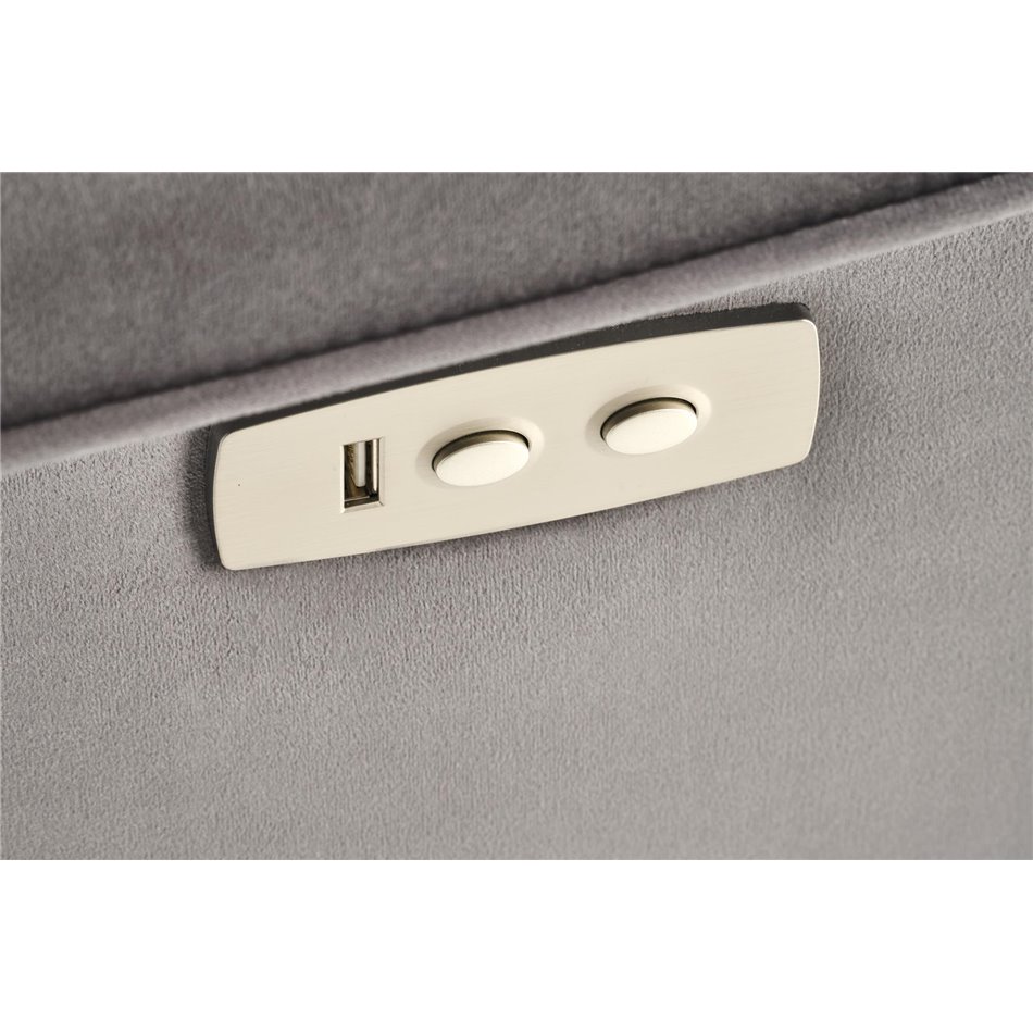 Electric recliner with massage function Hemiro, grey, H108-90x80x90-160cm, seat height 51-52cm