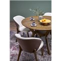 Dining table Hupero, walnut color, MDF, D120cm, H76cm 