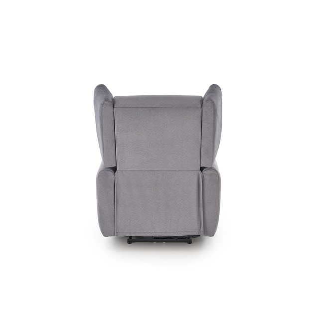 Electric recliner Helato, grey, polyester/metal/wood, H109-95x83x91-161cm, seat height 48-53cm