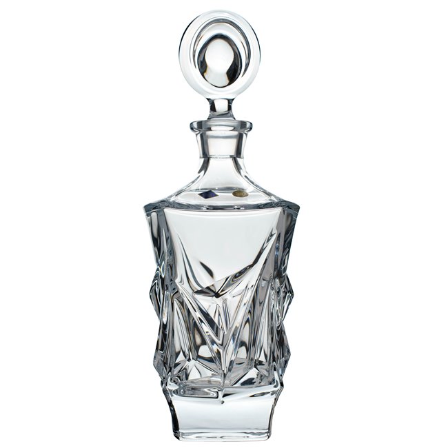 Crystal decanter with lid Princess, 800 ml, H32.4x12.2x12.2cm
