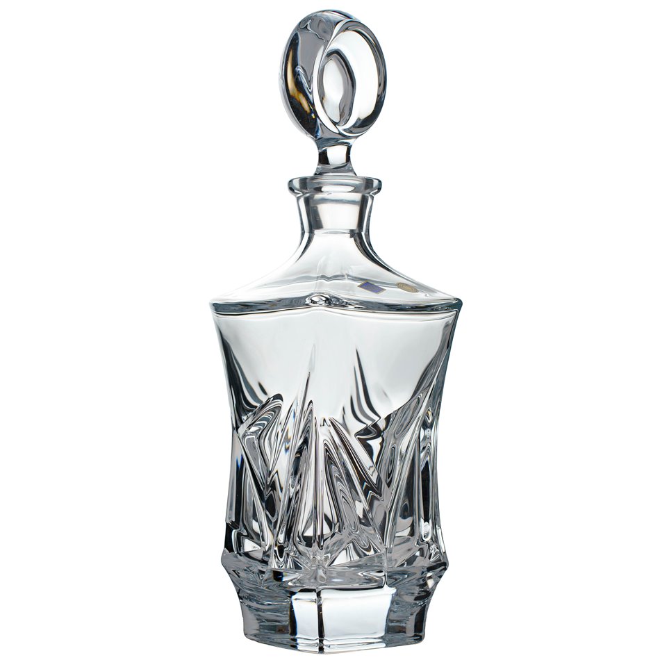 Crystal decanter with lid Princess, 800 ml, H32.4x12.2x12.2cm