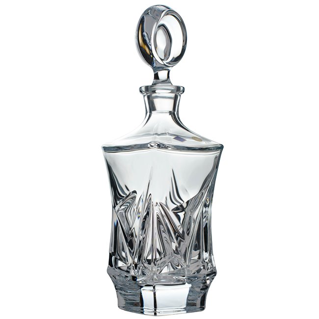 Crystal decanter with lid Princess, 800 ml, H32.4x12.2x12.2cm
