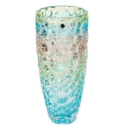 Crystal vase Lisboa with mix colors, H35cm, D15cm