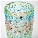 Crystal vase Lisboa with mix colors, H35cm, D15cm